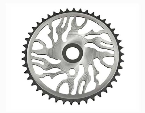 Sprocket Zt7i-d 44t 1/2 X 1/8 Chrome/Black. for Bicycles, Bikes